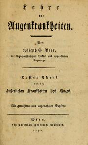 Lehre der Augenkrankheiten by Georg Josef Beer