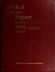 Cover of: 1999 medical device register | 