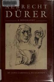 Cover of: Albrecht Dürer by Jane Campbell Hutchison