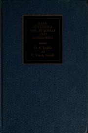 Cover of: Basic statistics for business and economics | C. Frank Smith
