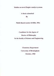 Studies on novel ziegler catalyst systems by Malik Rassol Yassin Al-Hillo