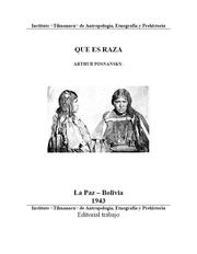 Cover of: Qué es raza