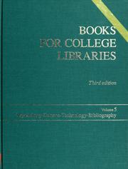 Cover of: Books for College Libraries by Ala&S Association of College & Research, Association of College and Research Libr