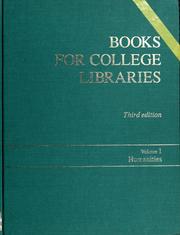 Books for college libraries by Association of College and Research Libraries