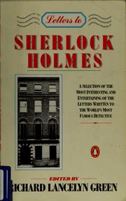Cover of: Letters to Sherlock Holmes by Richard Lancelyn Green