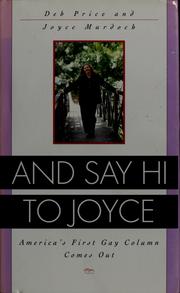 Cover of: And say hi to Joyce by Deb Price