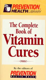 Cover of: Complete Book of Vitamin Cures (Prevention Health Library)