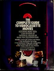The Complete guide to videocassette movies by Steven H. Scheuer