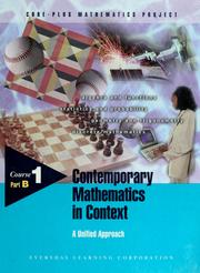 Cover of: Contemporary mathematics in context: a unified approach.