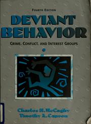 Cover of: Deviant behavior