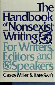 Cover of: The handbook of nonsexist writing