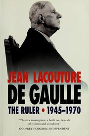 Cover of: De Gaulle by Jean Lacouture