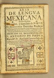 Cover of: Arte de lengua mexicana by Agustín de Vetancurt