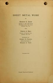Cover of: Sheet metal work by Marion S. Trew