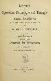 Cover of: Lehrbuch der speciellen Pathologie und Therapie der inneren Krankheiten: Für Studirende und Aerzte