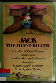 Cover of: Jack the Giant-Killer by Beatrice Schenk De Regniers, Anne Wilsdorf