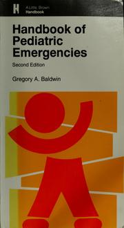 Cover of: Handbook of pediatric emergencies