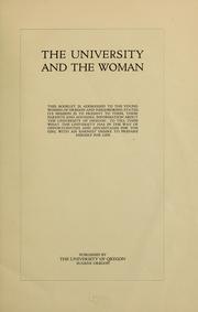 Cover of: The university and the woman ... by University of Oregon