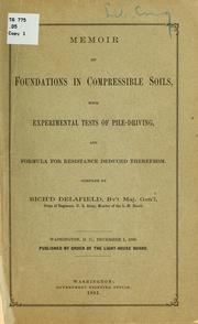 Cover of: Memoir on foundations in compressible soils | Richard Delafield