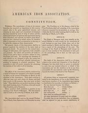 Cover of: Bulletin of the American iron association