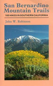 Cover of: San Bernardino mountain trails by Robinson, John W.