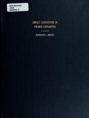 Cover of: Impact sensitivity of primer explosives by Randolph L. Rhodes