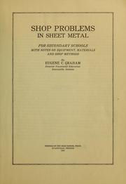 Cover of: Shop problems in sheet metal for secondary schools