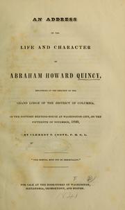 An address on the life and character of Abraham Howard Quincy by Clement T. Coote