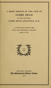 Cover of: A brief sketch of the life of James Read