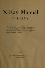 X-ray manual, U. S. Army