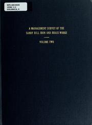 Cover of: A management survey by the Naval officers in the Management Engineering Program, a group thesis