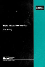 Cover of: How insurance works