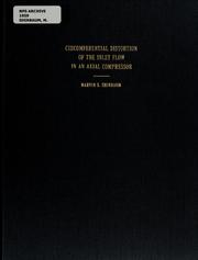 Cover of: Circumferential distortion of the inlet flow in an axial compressor