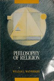 Cover of: Philosophy of religion