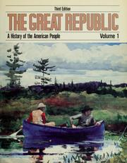 Cover of: The Great republic by Bernard Bailyn ... [et al.].