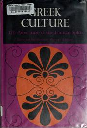 Cover of: Greek culture: the adventure of the human spirit