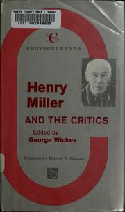 Cover of: Henry Miller and the critics