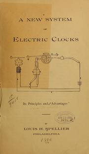 A new system of electric clocks by Louis H. Spellier