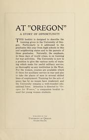 Cover of: At "Oregon" by University of Oregon