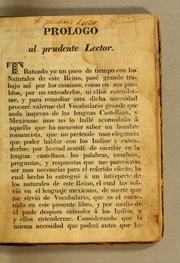 Cover of: Vocabulario manual de las lenguas castellana, y mexicana en que se contienen las palabras, preguntas, y respuestas mas comunes, y ordinarias que se suelen ofrecer en el trato, y comunicacion entre Españoles, é Indios