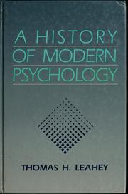 Cover of: A history of modern psychology
