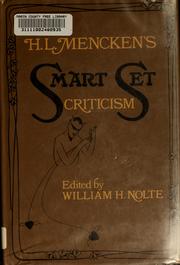 Cover of: H. L. Mencken's Smart set criticism.