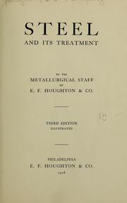 Cover of: Steel and its treatment