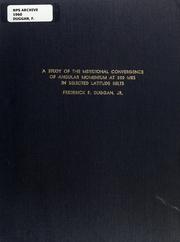 Cover of: A study of the meridional convergence of angular momentum at 500 mbs in selected latitude belts by Frederick F. Duggan