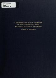 Cover of: A determination of the coefficient of eddy conductivity from micrometeorological parameters by Walter N. Cottrell
