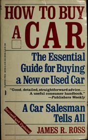 Cover of: How Buy a Car by James R. Ross