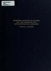 Cover of: Crosswind coefficients of diffusion and their correlation with micrometeorological parametres by Suzanne E. DeCarre