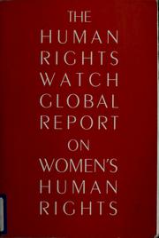 Cover of: The Human Rights Watch global report on women's human rights