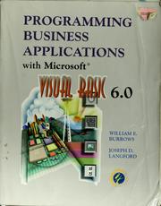 Cover of: Programming business applications with Microsoft Visual Basic 6.0