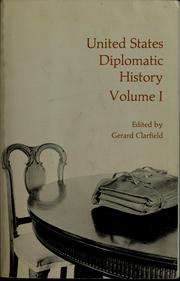 Cover of: United States diplomatic history.